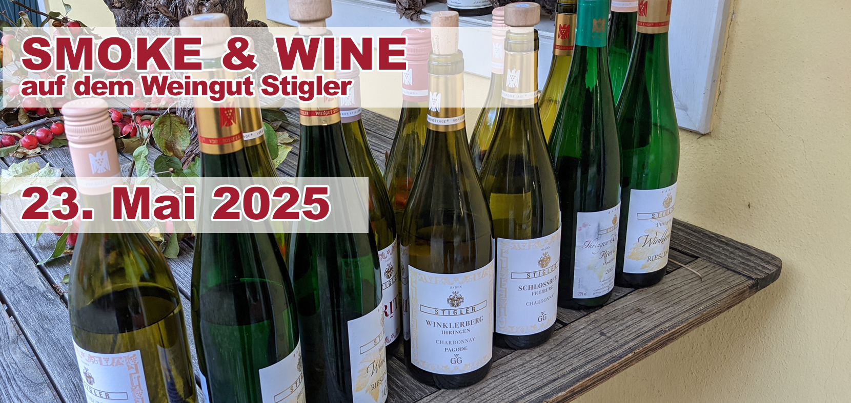 SMOKE & WINE – am 23.05.25 auf dem Weingut Stigler